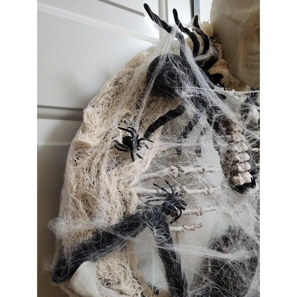 Skeleton & Spider Halloween Wreath-Handmade New